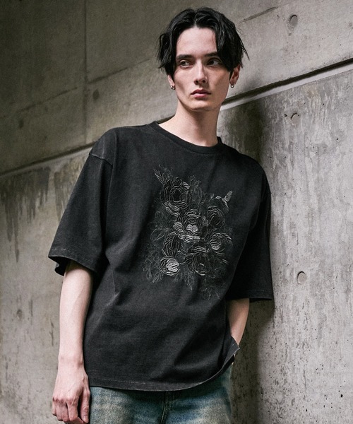 CLEL(クレイル)の「【CLEL】Embroidered Design Short Sleeve T-shirt / 刺繍デザイン 半袖Tシャツ(Tシャツ/カットソー・メンズ・ブラック系/ホワイト系/グレー系・XS/S/M/L)」の17枚目の写真