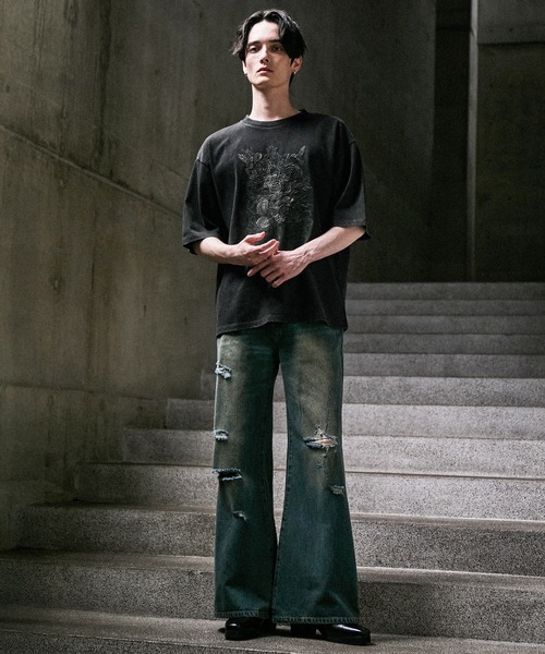 CLEL(クレイル)の「【CLEL】Embroidered Design Short Sleeve T-shirt / 刺繍デザイン 半袖Tシャツ(Tシャツ/カットソー・メンズ・ブラック系/ホワイト系/グレー系・XS/S/M/L)」の20枚目の写真