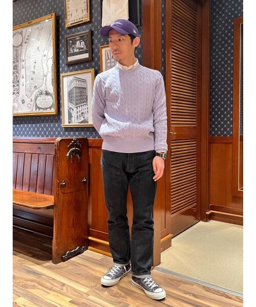 BROOKS BROTHERS(ブルックスブラザーズ)の「スーピマコットン ケーブル クルーネックセーター(ニット/セーター・メンズ・グリーン/ネイビー/ベージュ/ラベンダー/ブルー・SMALL/LARGE/MEDIUM)」の8枚目の写真
