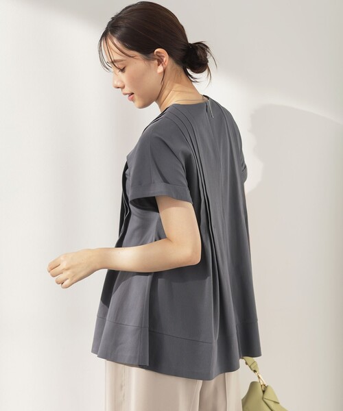 組曲 S(クミキョク チイサイサイズ)の「サマージャージーブラウスライク カットソー(Tシャツ/カットソー・レディース・ホワイト系/ネイビー系/ローズ系/グレー系・S2)」の13枚目の写真
