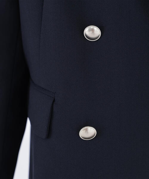 NATURAL BEAUTY BASIC(ナチュラルビューティーベーシック)の「◇リネンライクダブルブレストボクシージャケット(テーラードジャケット・レディース・チャコールグレー/ネイビー/ベージュ/ライトグリーン・MEDIUM/SMALL)」の7枚目の写真