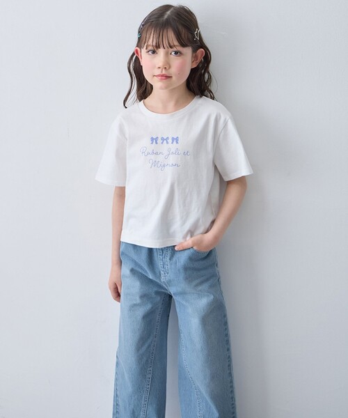 ANY（エニィ）の「【2点セット】Tシャツ×レース キャミソールチュニック（ドレス・キッズ・ブラック系/アイボリー系・160/140/150）」の17枚目の写真