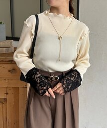 Thevon | 袖先切替プリーツメロープルオーバー(Tシャツ/カットソー)