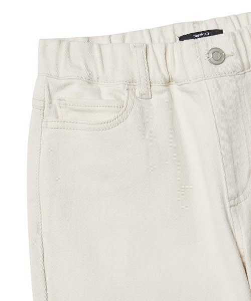 MUSINSA STANDARD KIDS（ムシンサスタンダードキッズ）の「レギュラーフィットバンディングデニムパンツ[クリーム]（デニムパンツ・レディース・その他・100/110/120/130/140/150）」の5枚目の写真