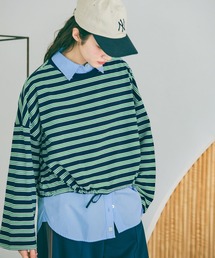 niko and... | ドロストワイドボーダープルオーバー(Tシャツ/カットソー)