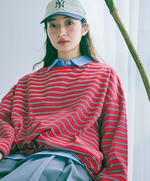 niko and... | ドロストワイドボーダープルオーバー(Tシャツ/カットソー)