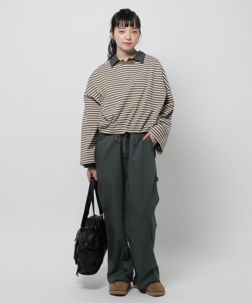 niko and...（ニコアンド）の「ドロストワイドボーダープルオーバー（Tシャツ/カットソー・レディース・ネイビー/ブラウン/レッド・LARGE/MEDIUM）」の22枚目の写真