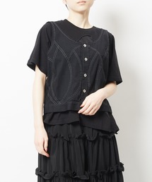 gomme（ゴム）の「チューリップデニムベスト（ベスト）」