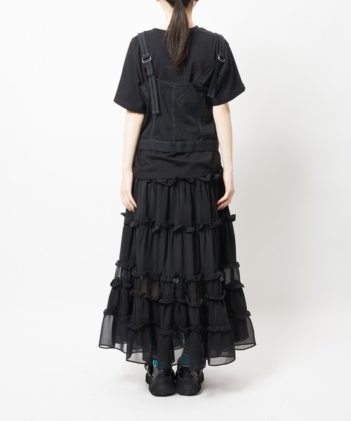 gomme(ゴム)の「チューリップデニムベスト(ベスト・レディース・インディゴブルー/ブラック/アイボリー・MEDIUM)」の12枚目の写真