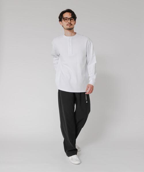 URBAN RESEARCH(アーバンリサーチ)の「『UR TECH』度詰めワッフルヘンリーロングスリーブ(Tシャツ/カットソー・メンズ・ブラック/オートミール/ホワイト/ライトグレー・MEDIUM/LARGE)」の8枚目の写真