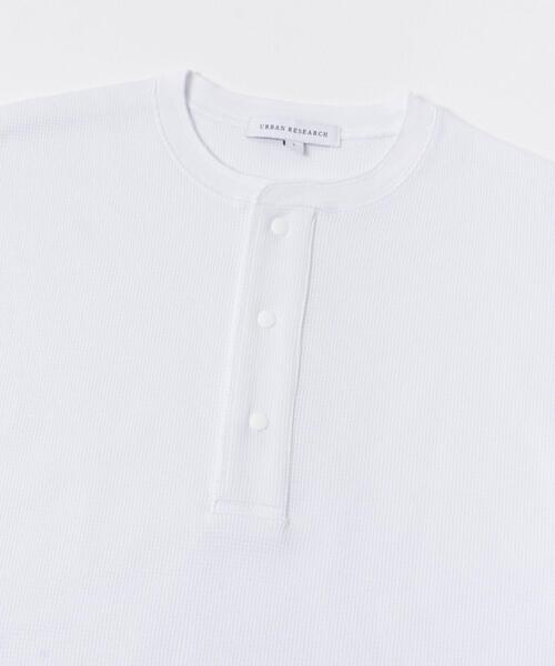 URBAN RESEARCH(アーバンリサーチ)の「『UR TECH』度詰めワッフルヘンリーロングスリーブ(Tシャツ/カットソー・メンズ・ブラック/オートミール/ホワイト/ライトグレー・MEDIUM/LARGE)」の11枚目の写真