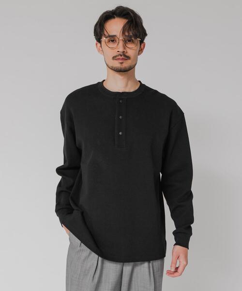 セール】『UR TECH』度詰めワッフルヘンリーロングスリーブ（Tシャツ