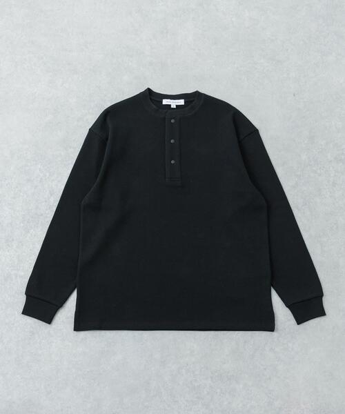 URBAN RESEARCH（アーバンリサーチ）の「『UR TECH』度詰めワッフルヘンリーロングスリーブ（Tシャツ/カットソー・メンズ・ブラック/オートミール/ホワイト/ライトグレー・MEDIUM/LARGE）」の10枚目の写真