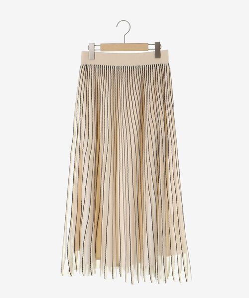 le.coeur blanc(ルクールブラン)の「ストライプフレアニットスカート(スカート・レディース・グレー系その他2/ホワイト系その他2・38)」の3枚目の写真