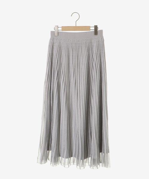 le.coeur blanc(ルクールブラン)の「ストライプフレアニットスカート(スカート・レディース・グレー系その他2/ホワイト系その他2・38)」の12枚目の写真