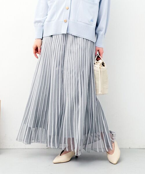 le.coeur blanc(ルクールブラン)の「ストライプフレアニットスカート(スカート・レディース・グレー系その他2/ホワイト系その他2・38)」の13枚目の写真