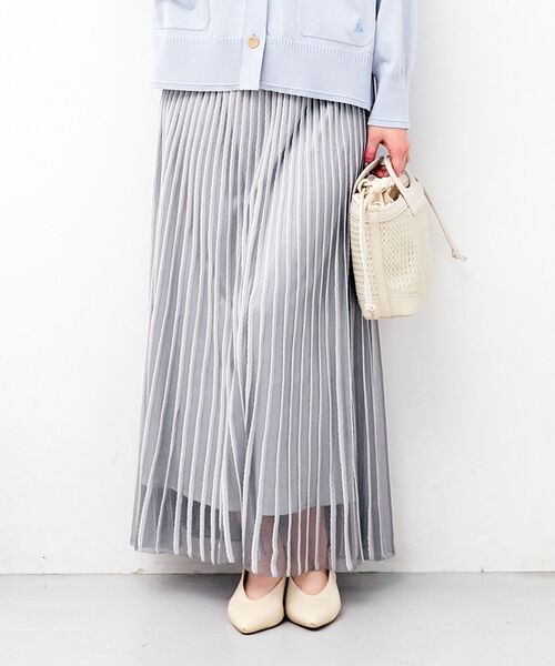 le.coeur blanc(ルクールブラン)の「ストライプフレアニットスカート(スカート・レディース・グレー系その他2/ホワイト系その他2・38)」の14枚目の写真