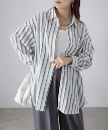 Riberry | コットンストライプシャツ(シャツ/ブラウス)