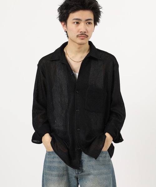 FUNALIVE(ファンアライブ)の「ATU レースワンナップカラーシャツ 長袖(シャツ/ブラウス・メンズ・ブラック/ホワイト/ブラウン/ブラック系1・M/L)」の10枚目の写真