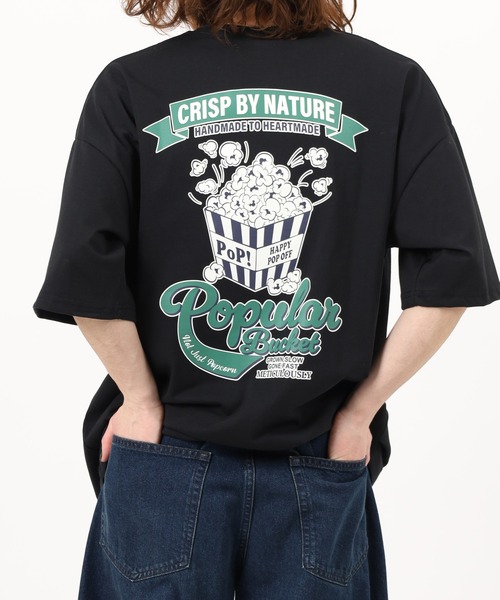 FUNALIVE(ファンアライブ)の「CVC WIDE Crew Neck T-Shirt 刺繍&グラフィックT 半袖(Tシャツ/カットソー・メンズ・ホワイト/ブラック/スミクロ/ダークグリーン/ブラック系3/ホワイト系2/ホワイト系3/ブラック系2/ホワイト系4/ネイビー系2/ブラック系4/ブラック系5・LL/L/M)」の7枚目の写真