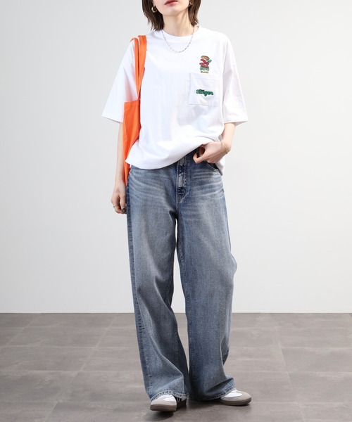 FUNALIVE(ファンアライブ)の「CVC WIDE Crew Neck T-Shirt 刺繍&グラフィックT 半袖(Tシャツ/カットソー・メンズ・ホワイト/ブラック/スミクロ/ダークグリーン/ブラック系3/ホワイト系2/ホワイト系3/ブラック系2/ホワイト系4/ネイビー系2/ブラック系4/ブラック系5・LL/L/M)」の18枚目の写真