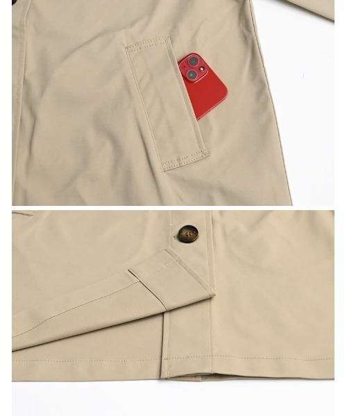 Re:EDIT（リエディ）の「ミリタリーツイルスカーフ付きミドルコート（トレンチコート・レディース・アイボリー/ブラック/ベージュ・MEDIUM）」の17枚目の写真