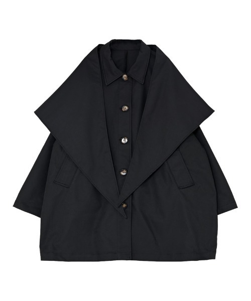 Re:EDIT（リエディ）の「ミリタリーツイルスカーフ付きミドルコート（トレンチコート・レディース・アイボリー/ブラック/ベージュ・MEDIUM）」の19枚目の写真