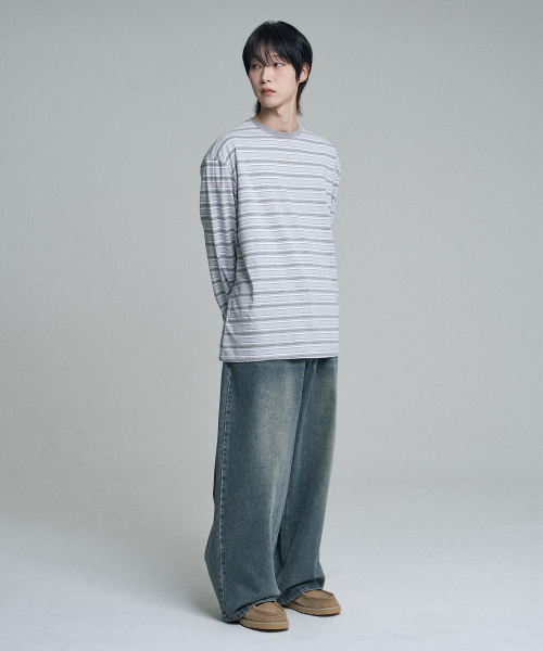 MOOVN（ムブン）の「モアワイドデニムパンツウォッシュドブルー（デニムパンツ・メンズ・その他・LARGE/MEDIUM/SMALL）」の6枚目の写真
