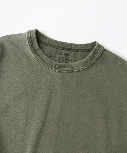 OUTSTANDING（アウトスタンディング）の「VINTAGE WASHING T-SHIRT_VINTAGE OLIVE（Tシャツ/カットソー・メンズ・その他・L/M/S）」の3枚目の写真