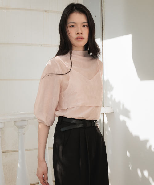 DEHEVE（デヘヴェ）の「High-Neck Bustier Blouse [Pink]（シャツ/ブラウス・レディース・PINK・FREE）」の9枚目の写真