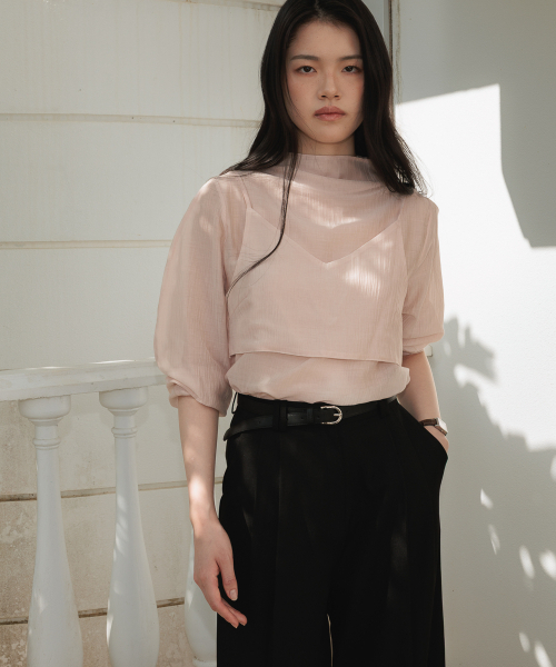 DEHEVE（デヘヴェ）の「High-Neck Bustier Blouse [Pink]（シャツ/ブラウス・レディース・PINK・FREE）」の10枚目の写真