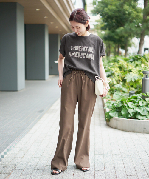 Spick & Span（スピックアンドスパン）の「AUTHEN / オーセン SS OA CLUSH EMBROIDERY T-SHIRT（Tシャツ/カットソー・レディース・ブラック系その他/ボルドー/アイボリー・SMALL）」の19枚目の写真