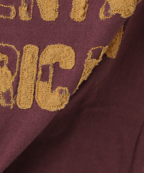 Spick & Span（スピックアンドスパン）の「AUTHEN / オーセン SS OA CLUSH EMBROIDERY T-SHIRT（Tシャツ/カットソー・レディース・ブラック系その他/ボルドー/アイボリー・SMALL）」の6枚目の写真