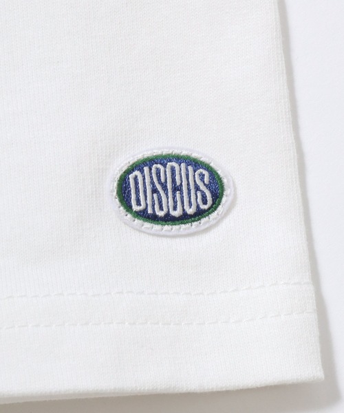 DISCUS（ディスカス）の「2026SS DISCUS/ディスカス カレッジロゴ ワンポイントロゴ刺繍 オーバーサイズ 半袖スウェットTシャツ（Tシャツ/カットソー・レディース・ブルー/グレー/サックスブルー/ブラック/レッド/ホワイト・L/M）」の22枚目の写真