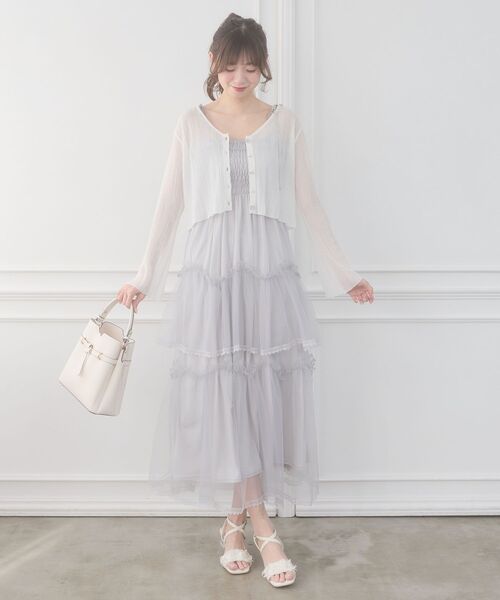 MAJESTIC LEGON(マジェスティックレゴン)の「クリアヒールギャザーリボンサンダル(サンダル・レディース・アイボリー/ブラック/ピンク・SMALL/MEDIUM/LARGE/X-LARGE)」の4枚目の写真
