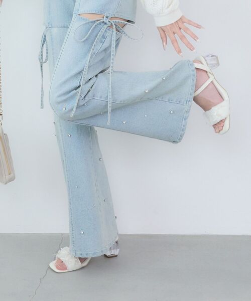 MAJESTIC LEGON(マジェスティックレゴン)の「クリアヒールギャザーリボンサンダル(サンダル・レディース・アイボリー/ブラック/ピンク・SMALL/MEDIUM/LARGE/X-LARGE)」の20枚目の写真