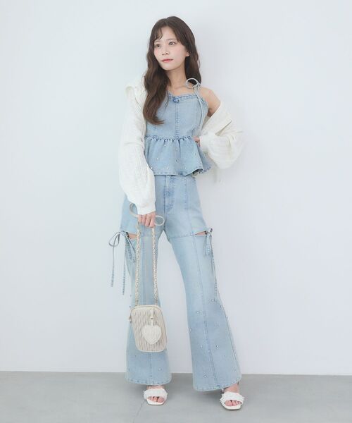 MAJESTIC LEGON(マジェスティックレゴン)の「クリアヒールギャザーリボンサンダル(サンダル・レディース・アイボリー/ブラック/ピンク・SMALL/MEDIUM/LARGE/X-LARGE)」の18枚目の写真