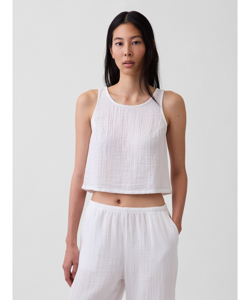 h.naoto ガーゼレースアップタンク RAVRAGE Gauze Shirt – h.NAOTO WEBSHOP