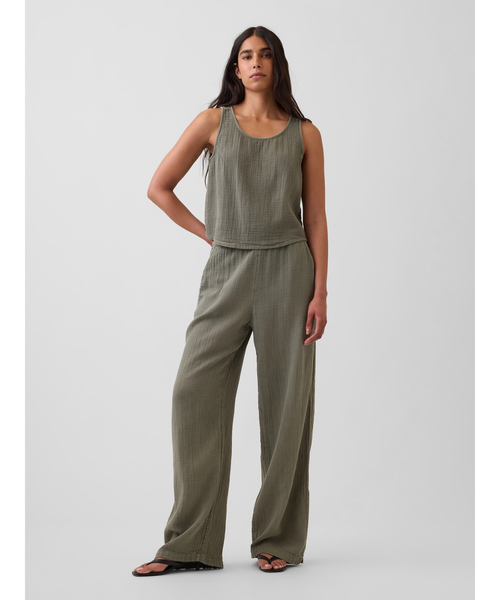 GAP(ギャップ)の「コットンガーゼ レーサー シェルタンクトップ(シャツ/ブラウス・レディース・ホワイト/ブラック/ピンク/ブラウン/イエロー・XXS/L/M/S/XS)」の15枚目の写真