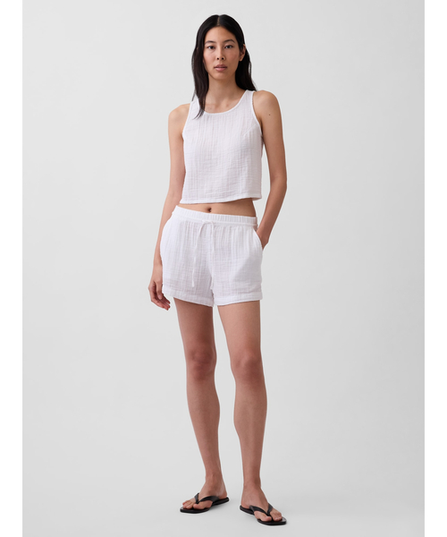 GAP(ギャップ)の「コットンガーゼ レーサー シェルタンクトップ(シャツ/ブラウス・レディース・ホワイト/ブラック/ピンク/ブラウン/イエロー・XXS/L/M/S/XS)」の17枚目の写真