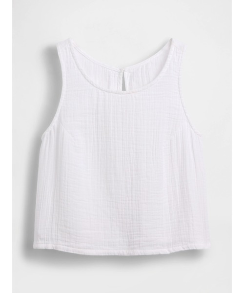 GAP(ギャップ)の「コットンガーゼ レーサー シェルタンクトップ(シャツ/ブラウス・レディース・ホワイト/ブラック/ピンク/ブラウン/イエロー・XXS/L/M/S/XS)」の9枚目の写真