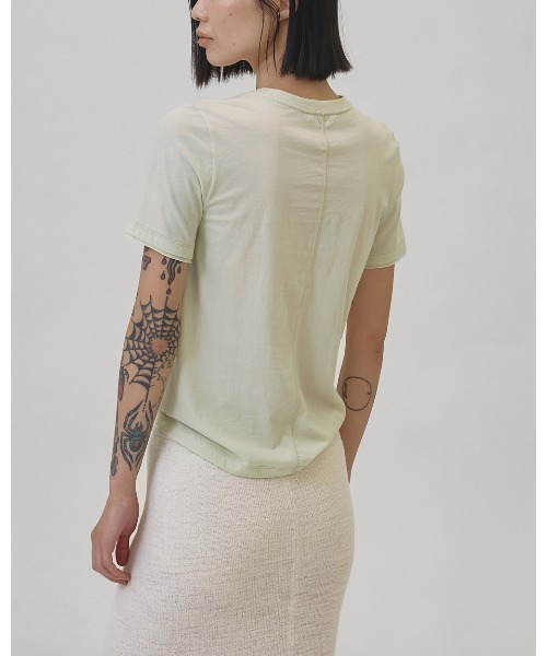 TODAYFUL（トゥデイフル）の「Highgauge Compact T-shirts（Tシャツ/カットソー・レディース・チャコールグレー/サックスブルー/ホワイト/ミント・FREE）」の7枚目の写真