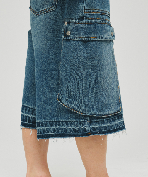 ECORR（エコル）の「カーゴバミューダデニムハーフパンツ_ブルー（その他パンツ・メンズ・その他・1(M)/2(L)/3(XL)）」の5枚目の写真