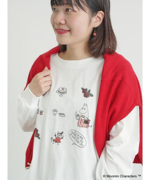 Samansa Mos2(サマンサ モスモス)の「【MOOMIN×Samansa Mos2】リトルミイプリントロンT(Tシャツ/カットソー・レディース・オフホワイト/ベージュ/ブラック・F)」の8枚目の写真