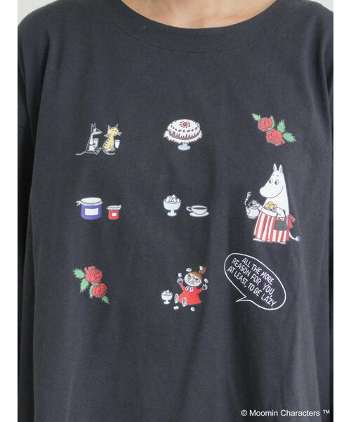 Samansa Mos2(サマンサ モスモス)の「【MOOMIN×Samansa Mos2】リトルミイプリントロンT(Tシャツ/カットソー・レディース・オフホワイト/ベージュ/ブラック・F)」の14枚目の写真
