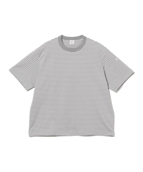 ORCIVAL(オーシバル)の「ORCIVAL / ストレッチコットン ボーダー Tシャツ(Tシャツ/カットソー・メンズ・グレー/ホワイト/ブラック・4/5)」の3枚目の写真