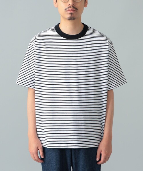 ORCIVAL(オーシバル)の「ORCIVAL / ストレッチコットン ボーダー Tシャツ(Tシャツ/カットソー・メンズ・グレー/ホワイト/ブラック・4/5)」の6枚目の写真