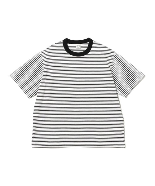 ORCIVAL(オーシバル)の「ORCIVAL / ストレッチコットン ボーダー Tシャツ(Tシャツ/カットソー・メンズ・グレー/ホワイト/ブラック・4/5)」の9枚目の写真