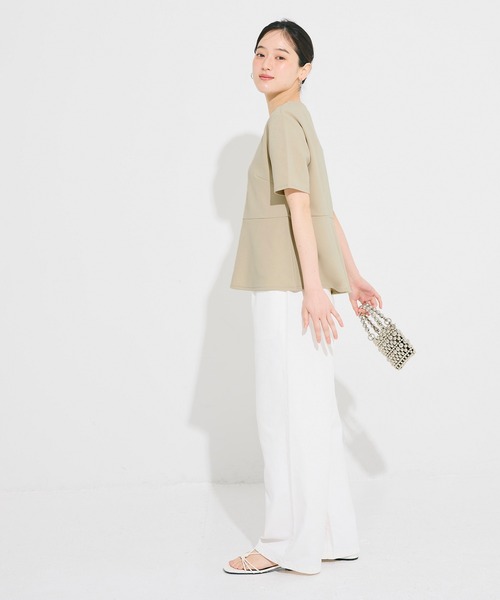 coca(coca)(コカ)の「ジョーゼットペプラムブラウス(シャツ/ブラウス・レディース・ブラック/ベージュ・S/L/M)」の10枚目の写真