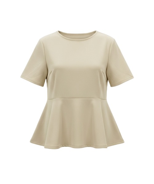 coca(coca)(コカ)の「ジョーゼットペプラムブラウス(シャツ/ブラウス・レディース・ブラック/ベージュ・S/L/M)」の21枚目の写真